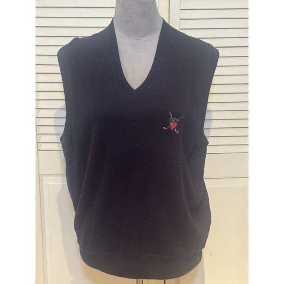 Polo Golf Ralph Lauren Sleeveless Sweater Vest Pullover Blue Size L - Picture 1 of 8